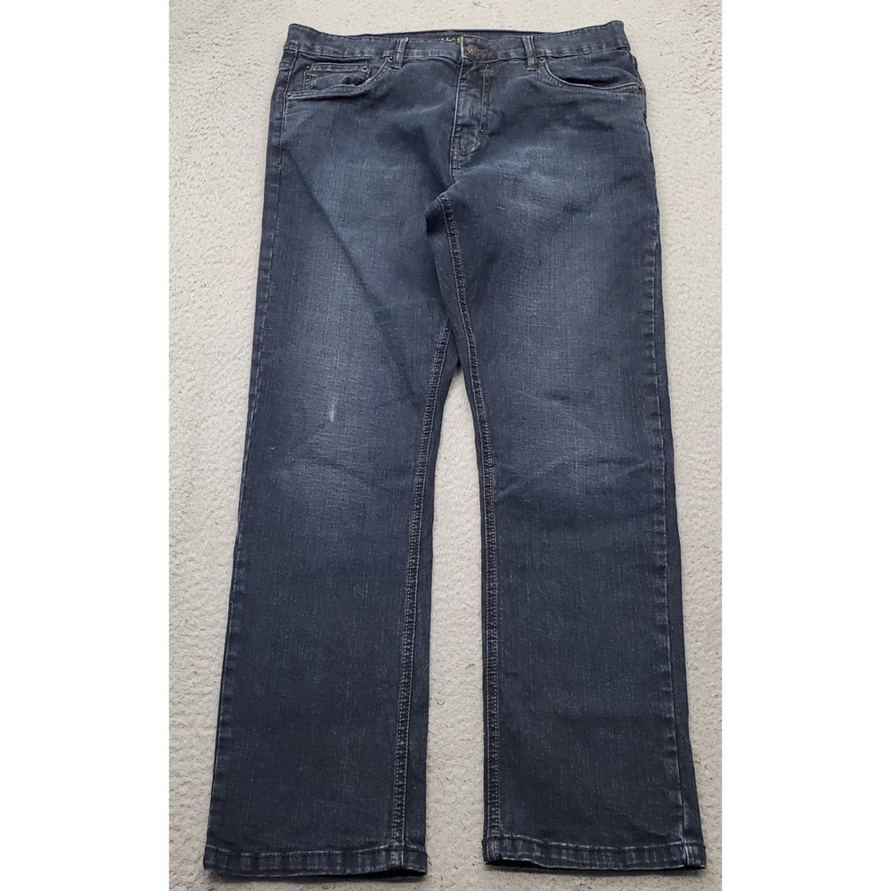 Urban Star Jeans Mens 34x30 Blue Premium Denim Stretch Flat Front‎ Straight Leg